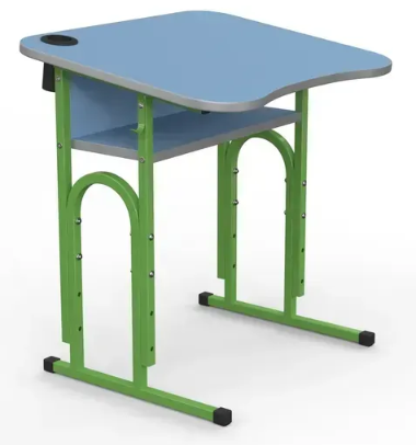 Стіл учнівський 05 №4-6/600х500 нахил без полиці МФ Вересень